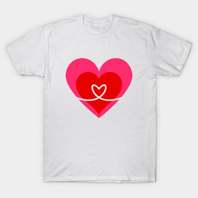 Warm Gift Heart Shape T-Shirt by GoodyL